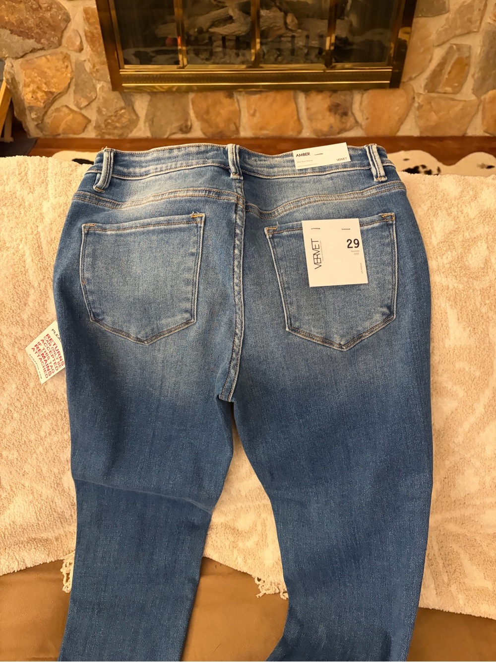Vervet by Flying Monkey Women's Skinny Jeans — Light Blue Stretch Denim